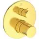 IS-Badethermostat-UP-Ceratherm-T100-Bausatz-2-Rosette-d163mm-Brushed-Gold-A5814A2 gallery number 1